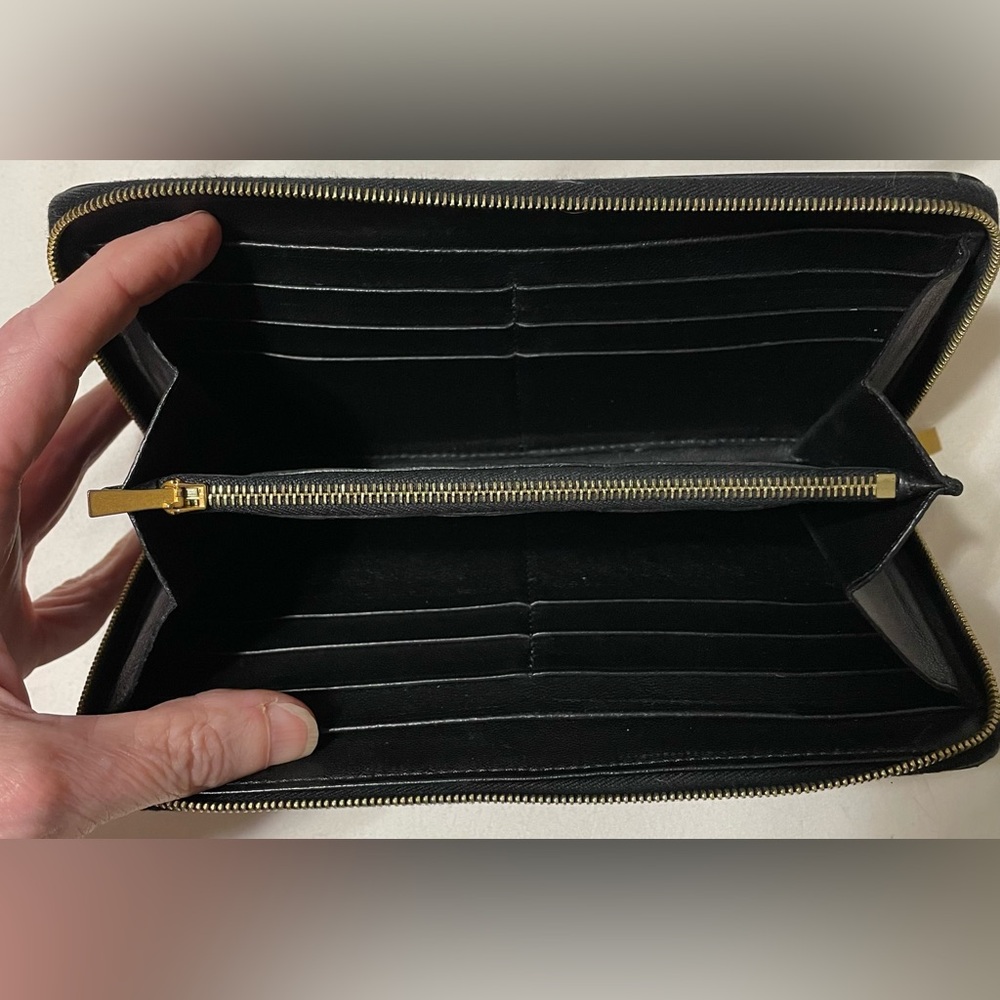 Céline Authentic Vintage Blue Zipper Long Wallet - Picture 9 of 16